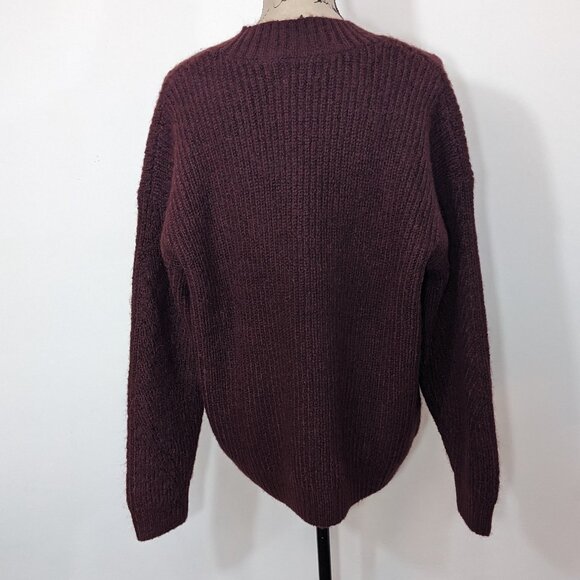 NWT Old Navy Women Chunky Button Burgundy Red Cardigan Sweater V Neck Size L - Picture 5 of 10